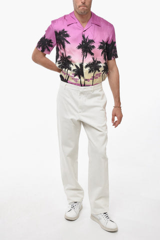 Twill Cotton Chinos Pants with Belt Loops