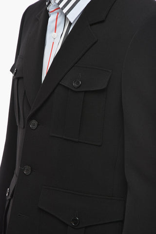 Blazer Sahariano in Lana con Rever Classico