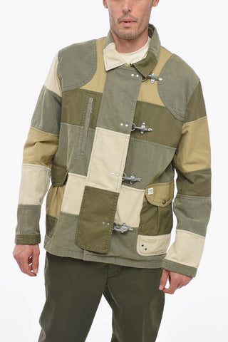 ARCHIVE Patchwork Cotton Jacket with Frogs