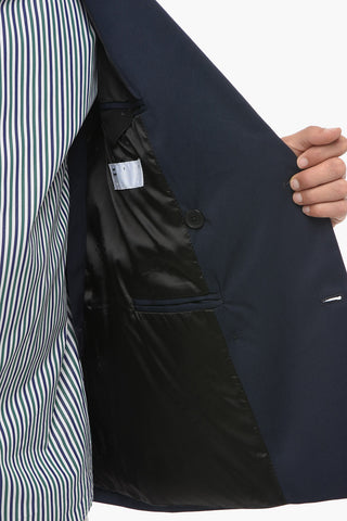 Double-breasted Viscose Blazer with Peak Lapel