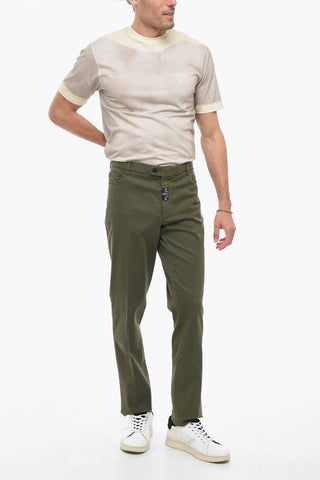 5 Pocket Cotton Pants with Belt Loops