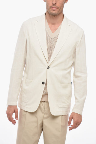 Blazer in Misto Lino T-JACKET con Tasche a Toppa