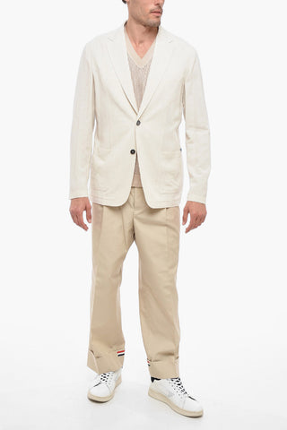 Blazer in Misto Lino T-JACKET con Tasche a Toppa