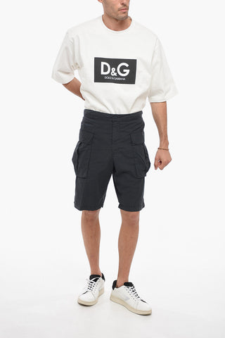Drwastringed Cotton Cargo Shorts