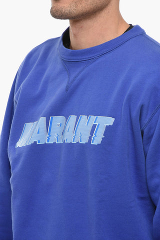 Crew Neck MIKY Cotton Sweatshirt with Printed Logo