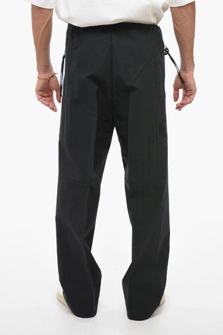 Cotton Blend Cargo Pants with Drawstring