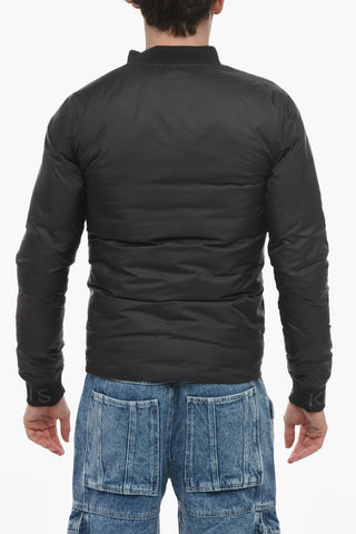 Reversible Bomber Jacket With Logoed Cuffs
