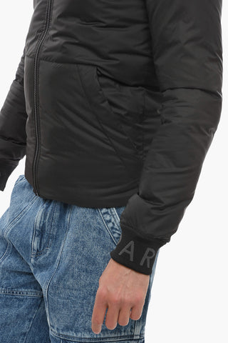 Reversible Bomber Jacket With Logoed Cuffs