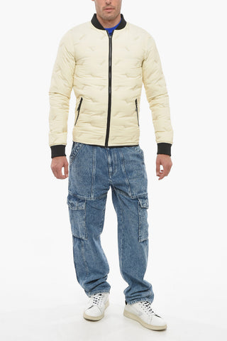 Reversible Bomber Jacket With Logoed Cuffs