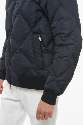 CC COLLECTION Quilted Down Jacket with Front Zip