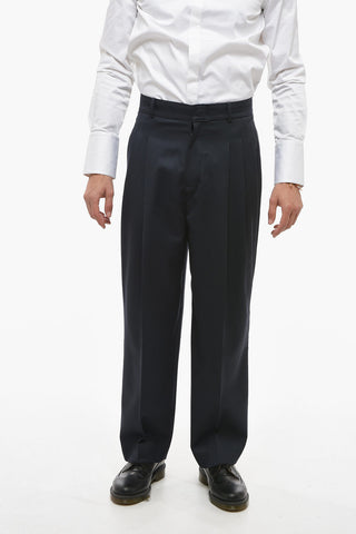 Double Pleat Wool Twill Pants