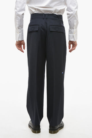 Double Pleat Wool Twill Pants