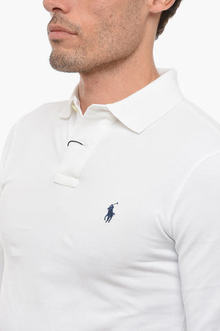 Piquet Cotton Slim Fit Polo with Logo