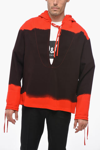 Blusa in Viscosa Tie Dye con Cappuccio