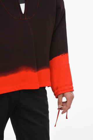 Blusa in Viscosa Tie Dye con Cappuccio