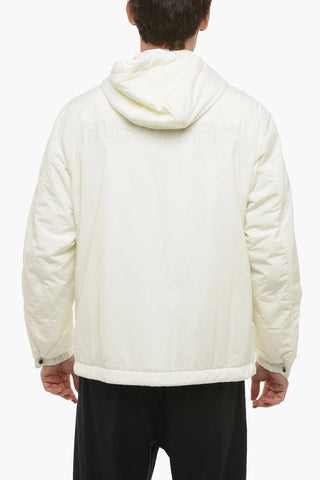Hooded Windbreaker With Logo Print