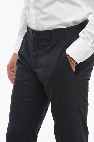 MARTINI Stretch Wool Slim Fit Suit with Flap Pockets