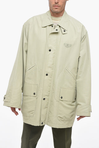 Cotton Blend UNISEX Parka with Concealed Closure