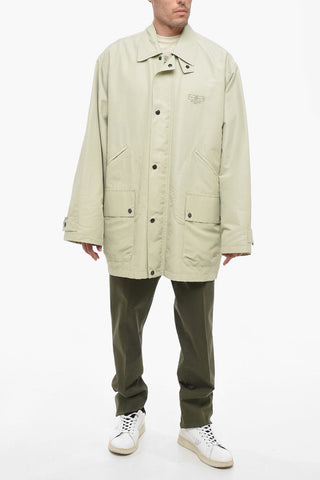 Cotton Blend UNISEX Parka with Concealed Closure