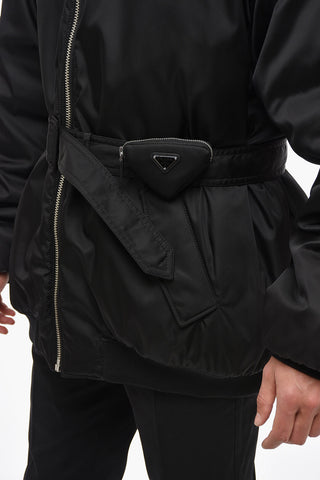 Bomber Oversized RE-NYLON con Cintura