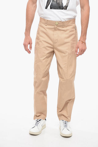 Cotton Blend Pants with Ankle Zips