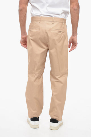 Cotton Blend Pants with Ankle Zips