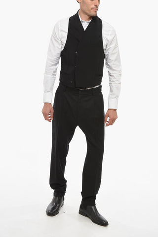 Double-breasted Vest with Martingale