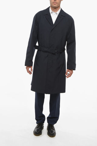 Cotton Blend PANAMA Belted Trenchcoat