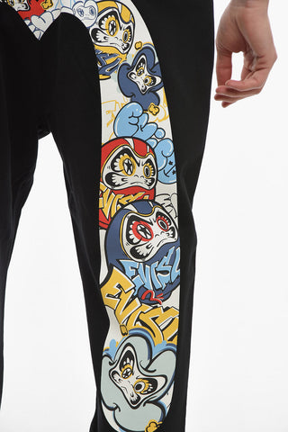 Printed Brushed Cotton Joggers