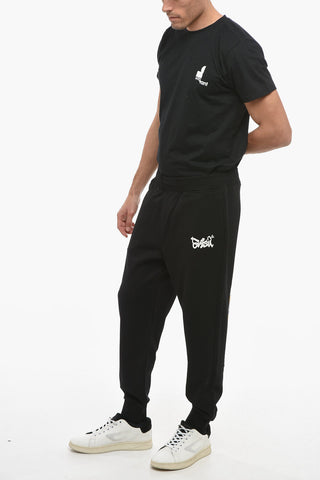 Printed Brushed Cotton Joggers