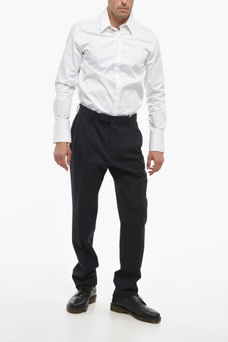 ZZEGNA Pantaloni a 2 Pinces in Misto Cotone Twill