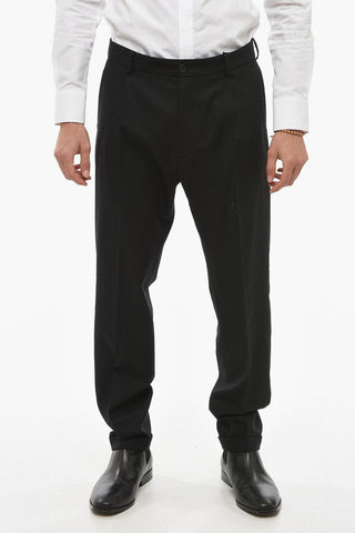 Pantaloni In Misto Lana Regular Fit