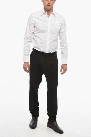 Pantaloni In Misto Lana Regular Fit