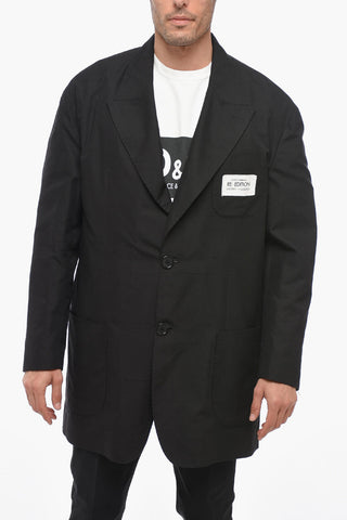 RE-EDITION Silk Blend Slim Fit Blazer with Peak Lapel