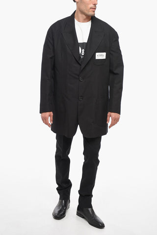 RE-EDITION Silk Blend Slim Fit Blazer with Peak Lapel