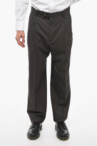 Pantaloni a 2 Pinces in Lana Herringbone