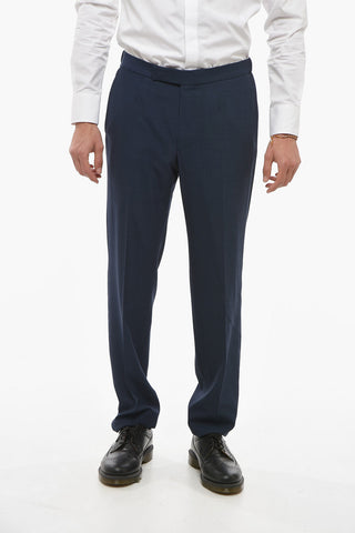 Wool Slim Fit Suit with Flap Pockets