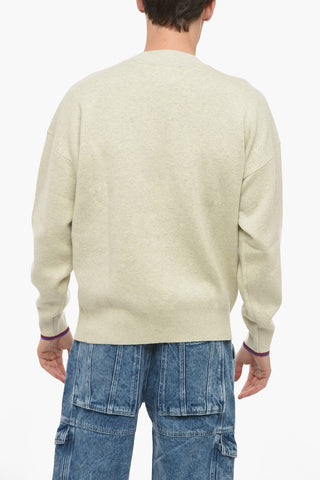 Crew Neck LARRISON Sweater with Jacquard Logo