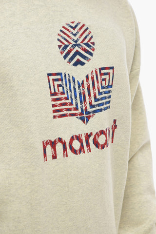 Crew Neck LARRISON Sweater with Jacquard Logo