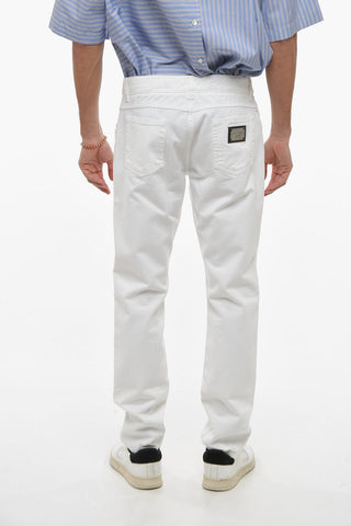 RE-EDITION Regular Fit Denims with Distressed Details 17cm