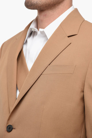 SEASONAL 2 Button Wool Blend Blazer with Tie