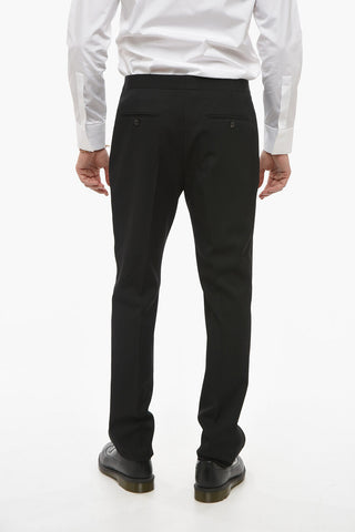 Virgin Wool Tuxedo Suit with Satin Details