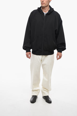 Bomber Fit Wool Hoodie with Front Zip