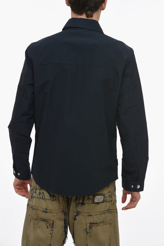 Camicia Sahariana in Misto Nylon con Bottoni a Pressione