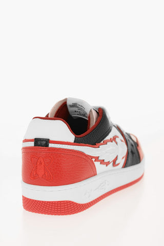 Sneakers Basse Colorblock in Pelle Martellata con Logo EJ Rocket