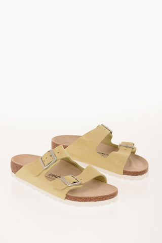 Glittered Suede ARIZONA BS Sandals with Double Buckle