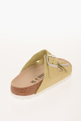 Glittered Suede ARIZONA BS Sandals with Double Buckle
