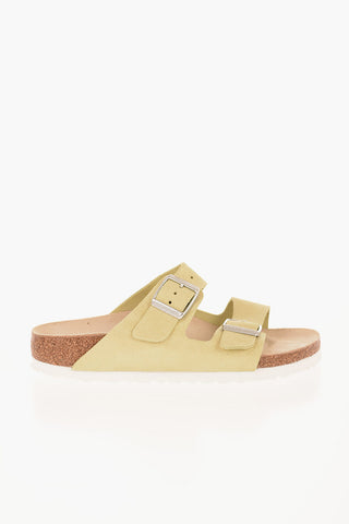 Glittered Suede ARIZONA BS Sandals with Double Buckle