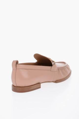Mocassini Bit in Pelle con Catena Dorata