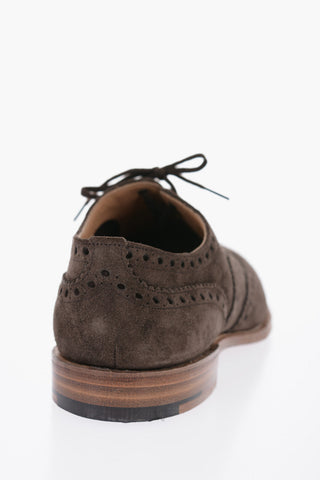 Suede BURWOOD 2 Oxford Shoes With Brogues Details
